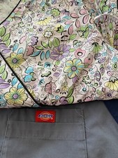 Dickies SB Scrub Tops Size Medium Gray Floral