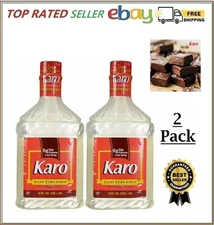 (2 Pack) Karo Light Corn Syrup with Real Vanilla glossy texture,(32 fl. oz.)