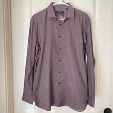 John varvatos slim fit Signature Tailored Button Down shirt Textured 16 34/35