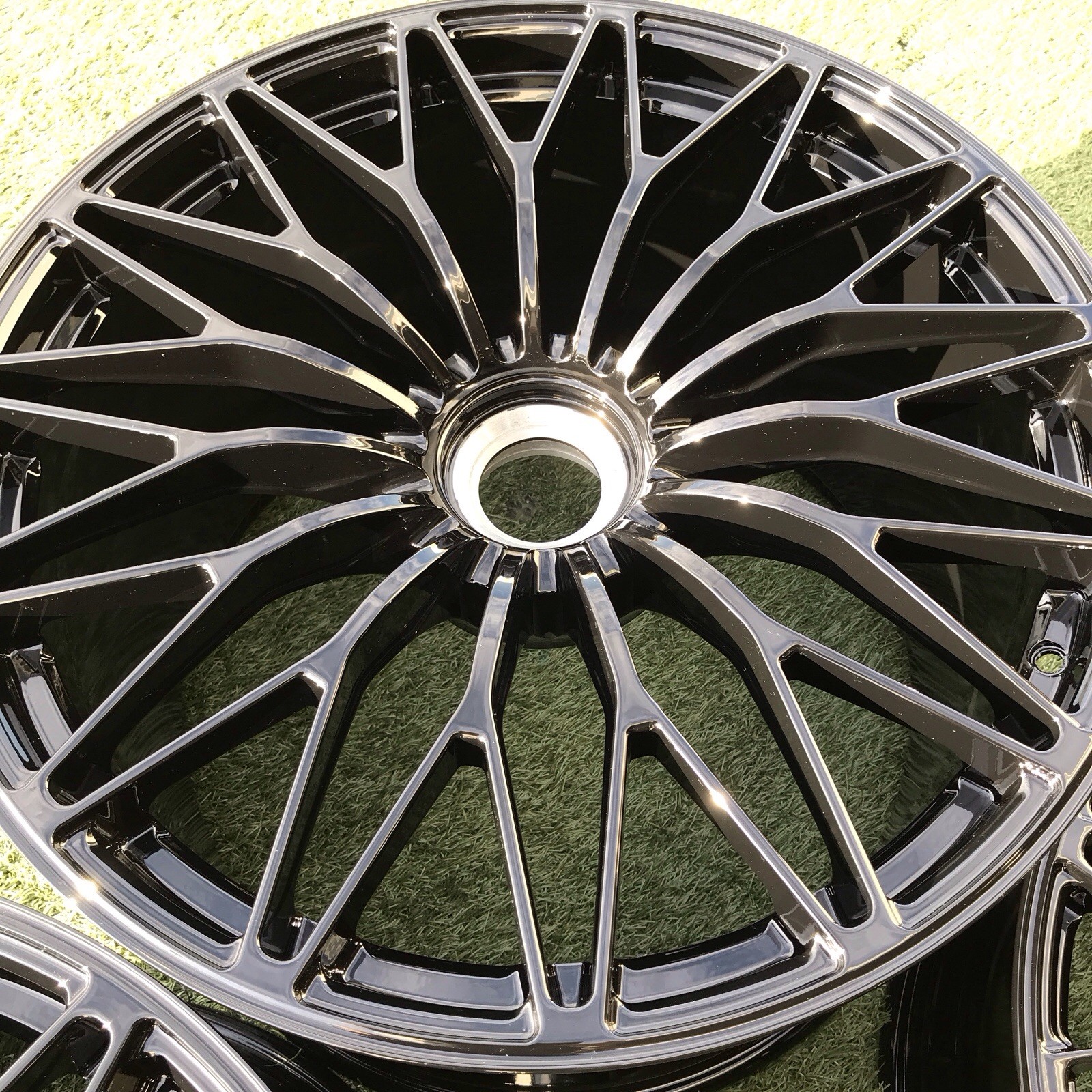 20 21 LAMBORGHINI SV SVJ GL0SS BLACK RIMS OEM GENUINE SET 4 APPTECH FORGED
