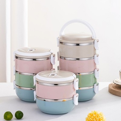 Bunt LunchBox Einfach Zu Säubern Isoliert Mehrschicht Stapelbar Dauerhaft