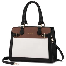 Women's PU Leather Tote Handbag - Shoulder Bag & Satchel with Top Handle