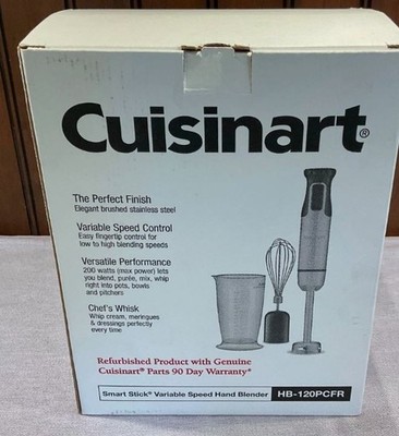 New Cuisinart Smart Stick Variable Speed Hand Blender (Refurbished) HB-120PCFR