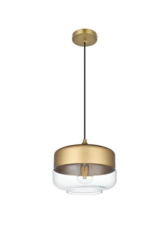 Living District Ashwell 10" Pendant Clear Shade In Satin Gold - Picture 8 of 10