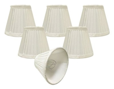 , Inc. CSO-1030-5WH-6 Box Pleat Empire Chandelier Shade, 3 x 5 x 4.25, White,...