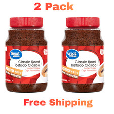  PACK OF 2 Great Value Classic Medium Roast Instant Coffee, 12 oz