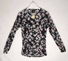 Chute Top Womens size 14 black floral print base layer thermal wear ski snow