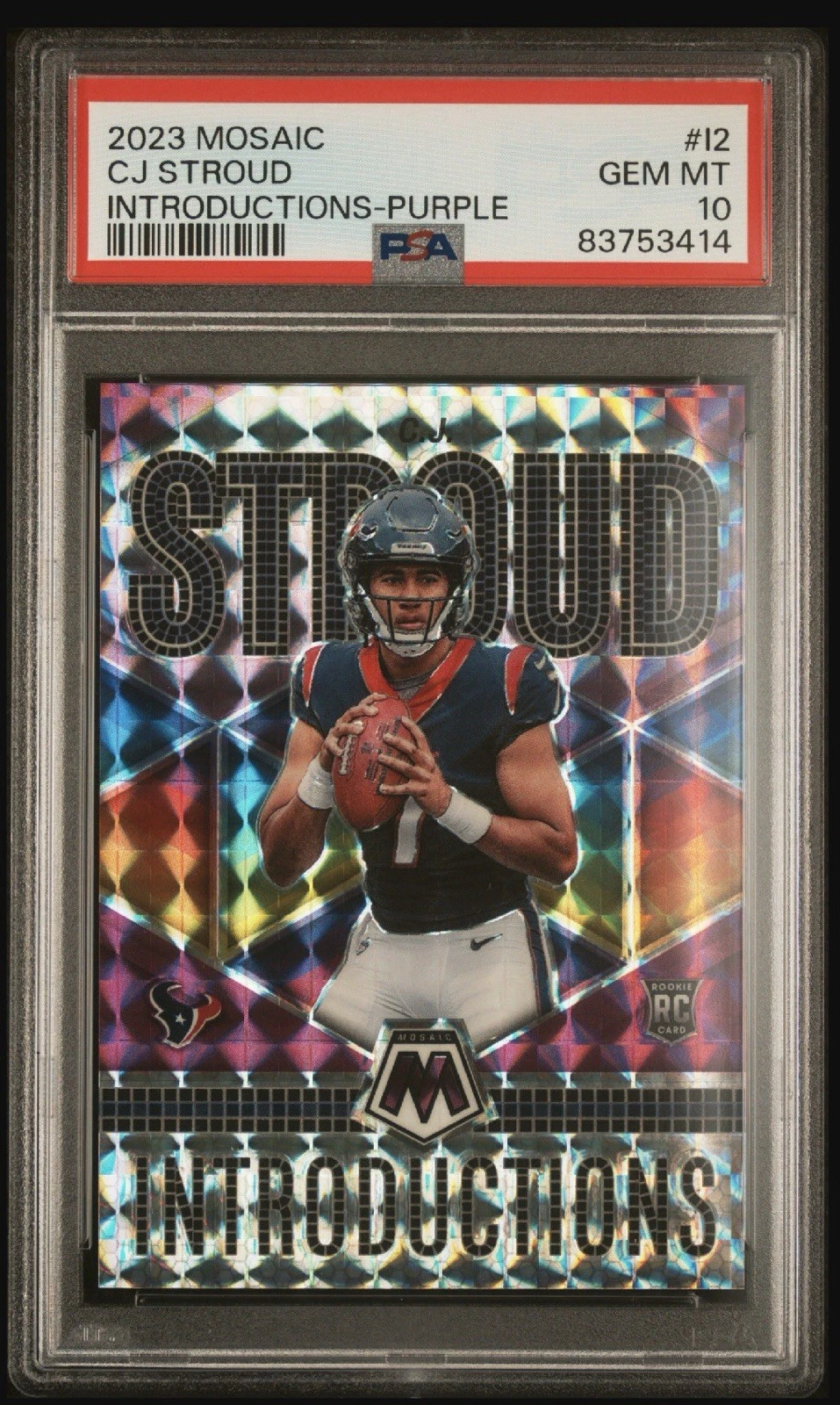 CJ Stroud Panini Mosaic Introductions #I2 Purple