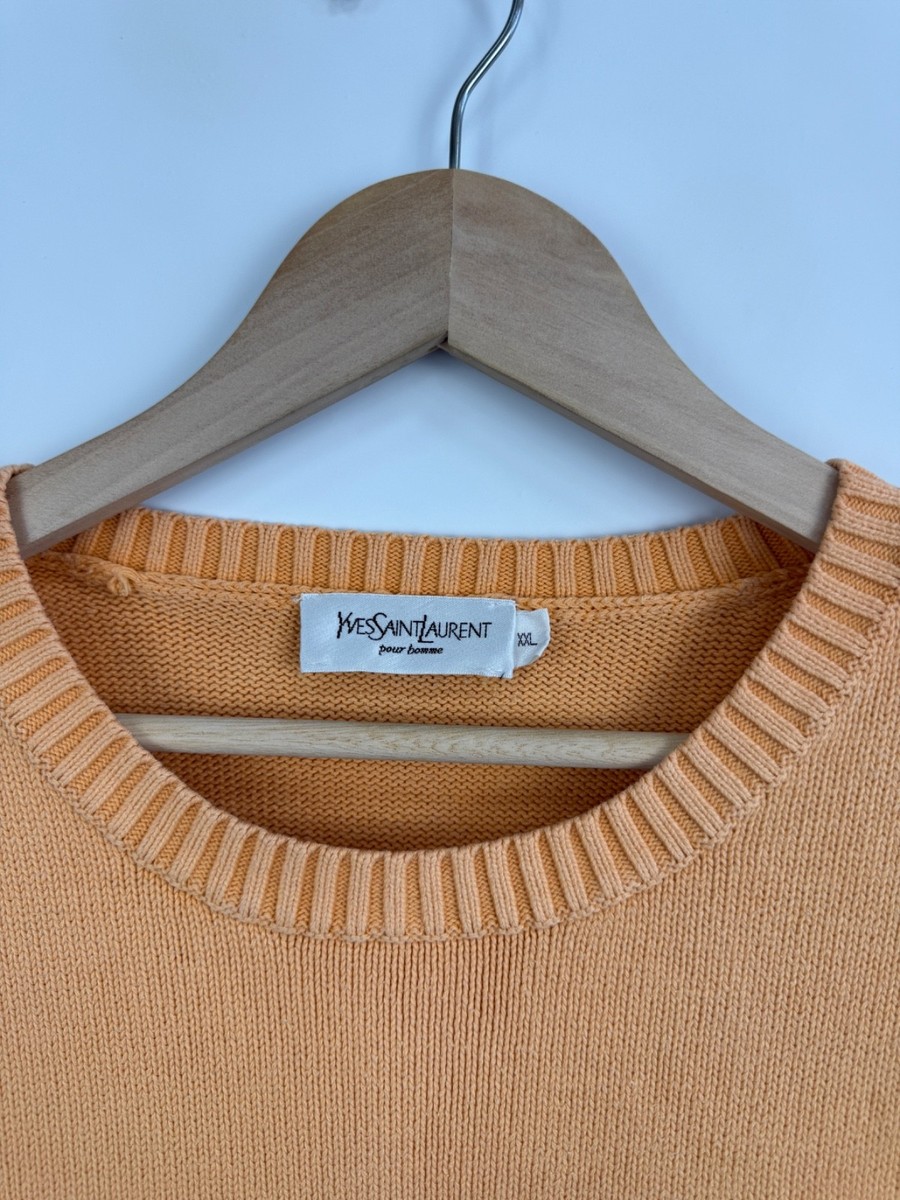 Vintage 90s YSL Yves Saint Laurent Sweater Retro Rare size XXL