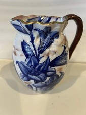 Rare Adderley Porcelain Pitcher with Blue Flo...