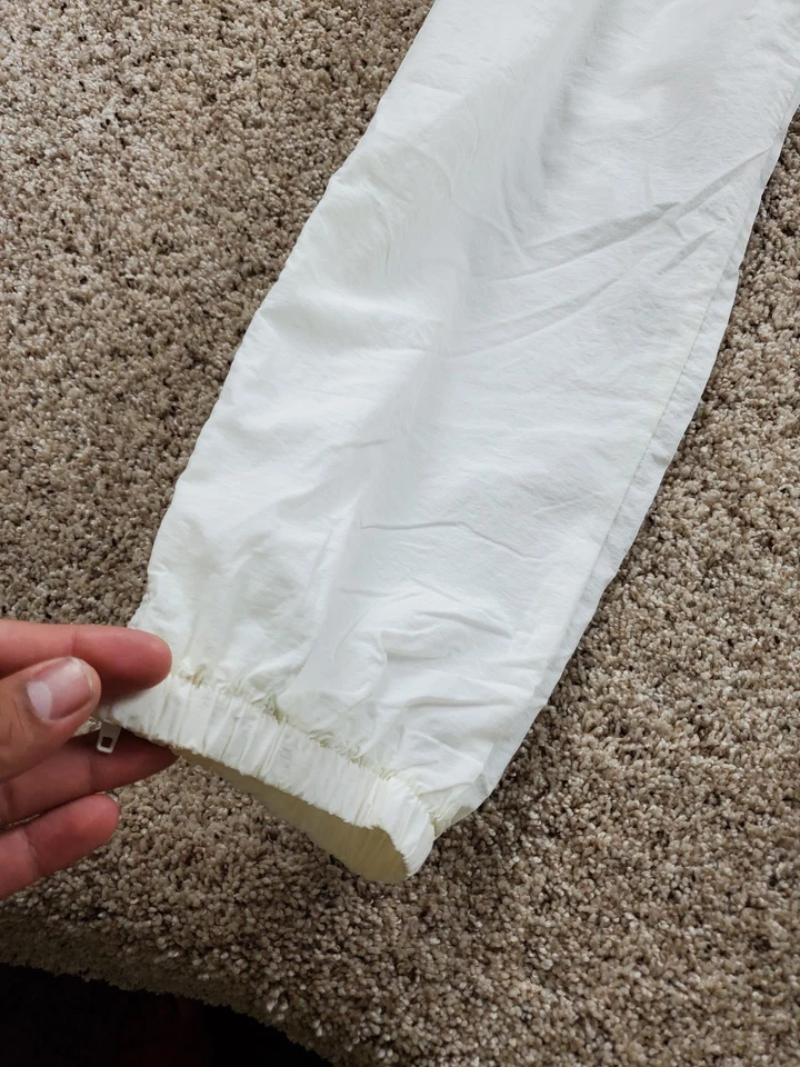 Vintage Fila Track Pants Mens 38 White Teal Side Stripe Nylon Windbreaker 90s - Image 4 of 4