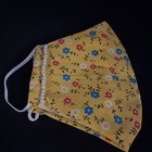 Reusable Cotton Face Mask Yellow Floral Multicolor Ear Loops Adults One Size — photo 2