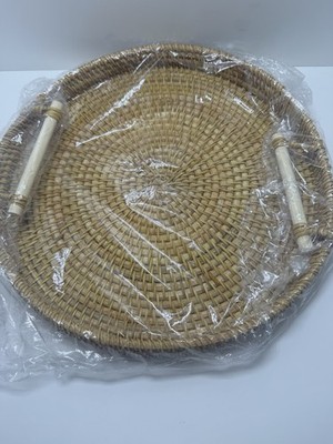 Rattan Basket Woven Round Diameter Display Decoration Wall Hanging