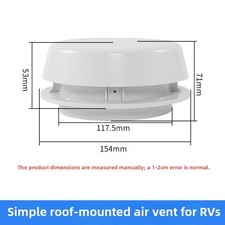 Roof Vent Cover for RV Mushroom Head Air Outlet Streamlined and For Durable