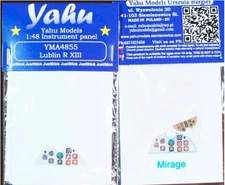Yahu Models 1/48 Lublin R.XIII Instrument Panel for Mirage Hobby