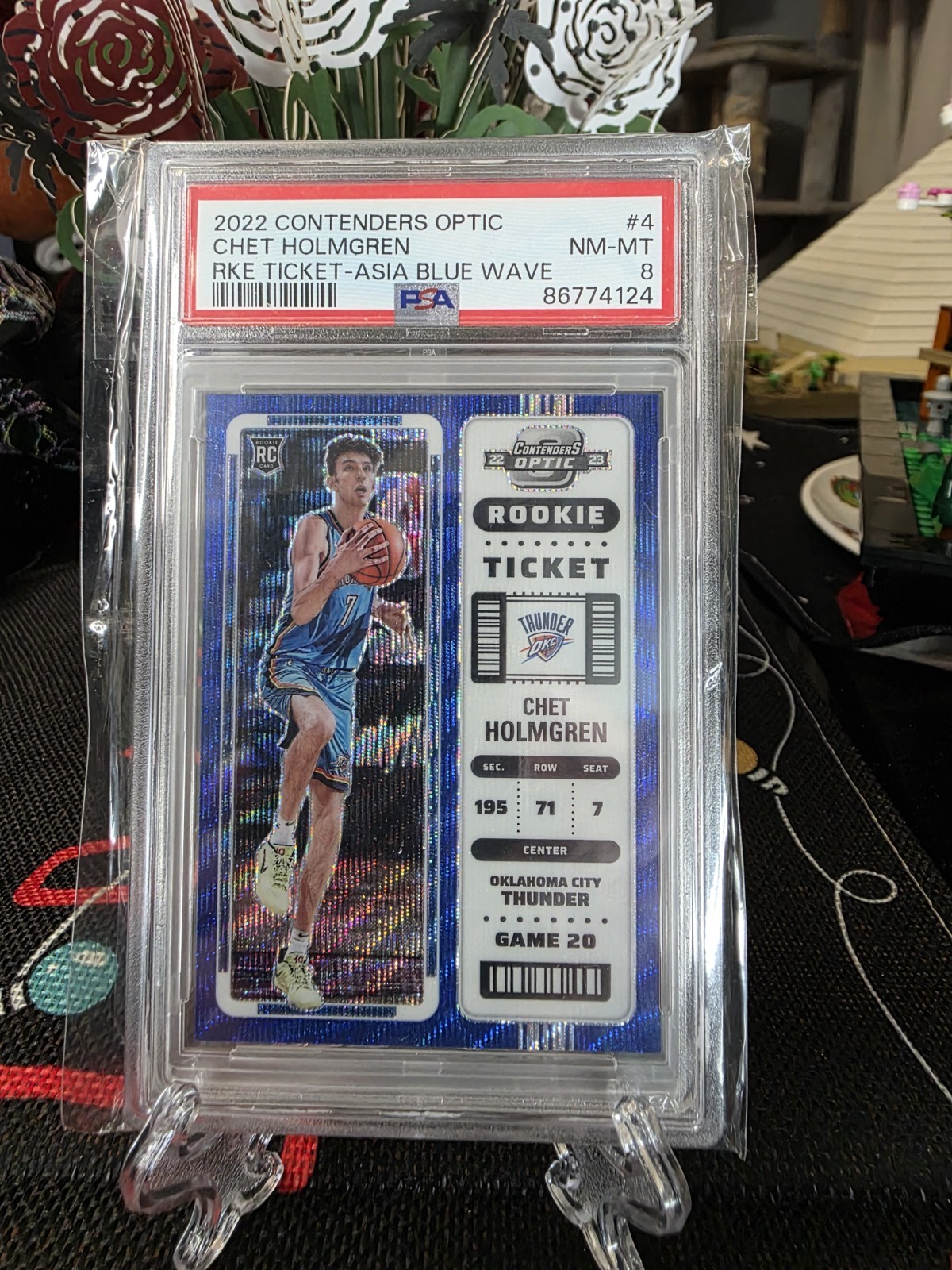 2022-23 Panini Contenders Optic - Rookie Ticket Chet Holmgren Blue Wave /45