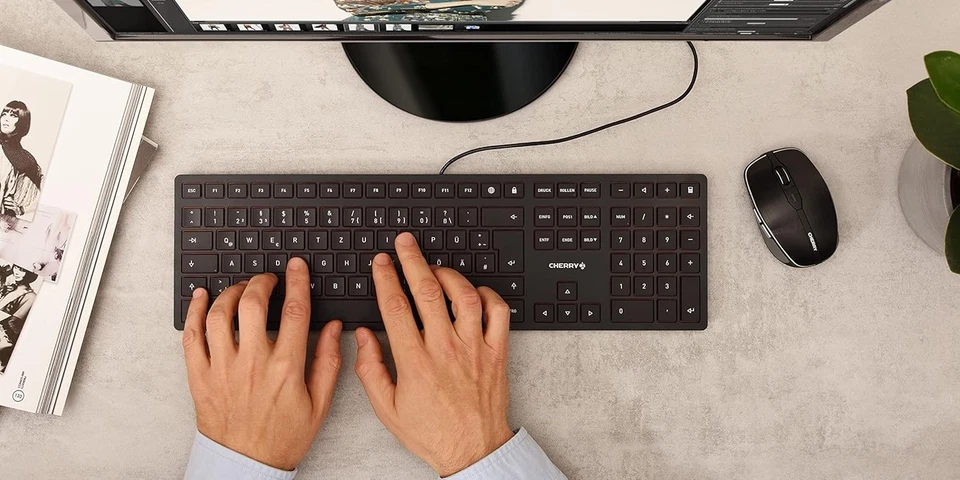 CHERRY KC 6000 SLIM, ultra-flat design keyboard, German layout (QWERTZ), wired ( - Image 2 of 4