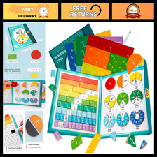 Magnetic Fraction Puzzle Tiles  Circles - Math Manipulatives for Kids' Learning