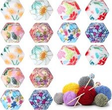 16 St&uuml;ck Stricknadelkappen Maschenstopper f&uuml;r Stricknadeln Silikon M