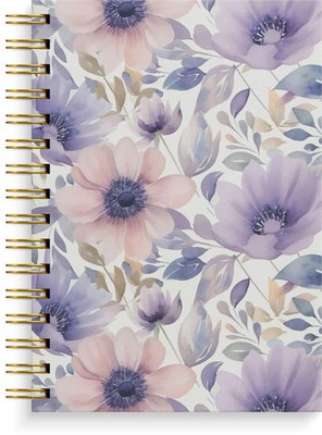 Burde Notizbuch A5 lilac flowers | Spiral-Notizbuch | Deutsch | Notizbuch | 2025