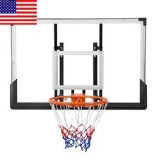 Wall Mounted Backboard Rim Combo 47-Inch Basketball Goal Combo Kit