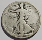 1918-D Walking Liberty Half Dollar 50c Coin ~ 90% Silver (A115)