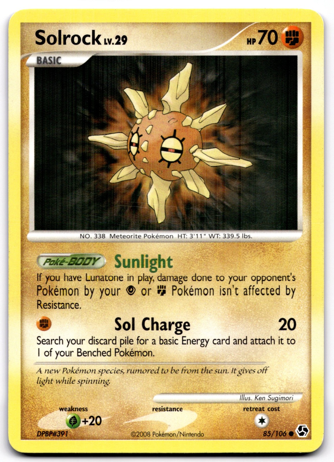 Solrock 85/106 - Pokemon Great Encounters - NM