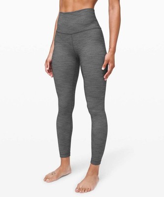 Lululemon Align Pant II 25'' Mini Heathered Black White / Black 4