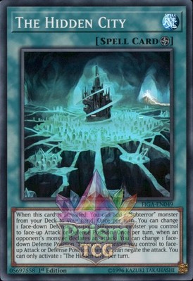 1. Auflage Die Verborgene Stadt Super Rare FIGA-DE049 Yugioh