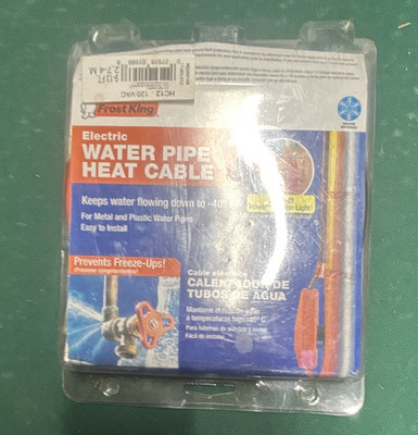 Frost King Electric Water Pipe Heat Cable 12 Foot Length, MPN HC12