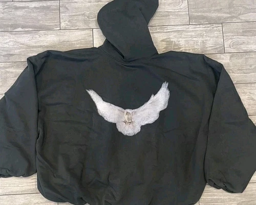 Xs Yeezy Gap Balenciaga Colomba Felpa con Cappuccio Extra Small Nera USCITA ORIGINALE Grigio