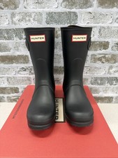 Hunter Original Short Rain Boot Black US 6 WFS1000RMA Rubber Mid Calf