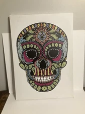 Sugar Skull Wall Art Canvas Modern Art Painting Large Framed Mexican Decoration