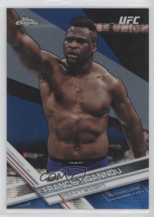 2017 Topps Chrome UFC Blue Wave Refractor 2/75 Francis Ngannou #78 Rookie RC u0h