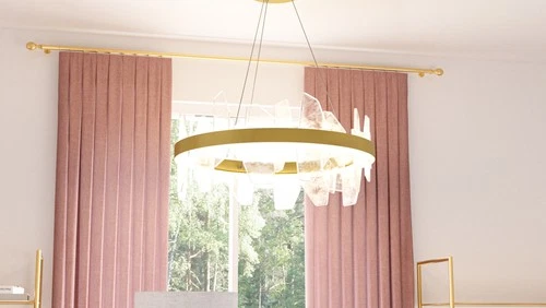 Quoizel PCAUR5030 Aurelia 30"W LED Abstract Ring Chandelier - Black - Picture 2 of 12