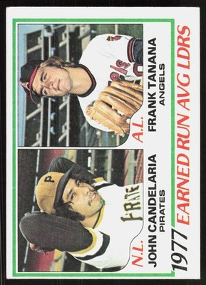 1978 Topps #207 ERA Leaders John Candelaria / Frank Tanana EX-MT