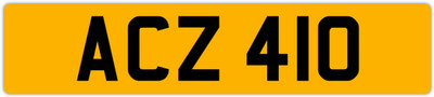 ACZ 410 3X3 DATELESS PRIVATE REGISTRATION NUMBER PLATE AL AN ANN ALAN ALI ALS AC