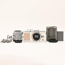 Olympus PEN E-P3 White Mirrorless Digital Camera Lens Kit 14-42mm Tested Japan