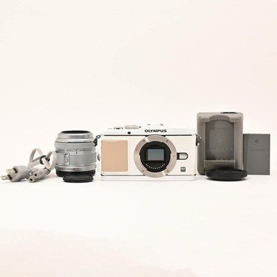 Olympus PEN E-P3 White Mirrorless Digital Camera Lens Kit 14-42mm Tested Japan
