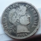 SILVER - 1899(NICE TONE!!)(NICE GRADE BARBER  DIME - BEAUTY+++!