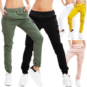 pantaloni neri con tasche laterali donna