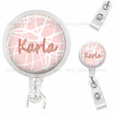 Custom Name Personalized Clip On Retractable Identification Badge Reel ID01