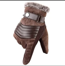Touch Screen Winter Warm Men's Gloves Genuin Leather Casual Gloves