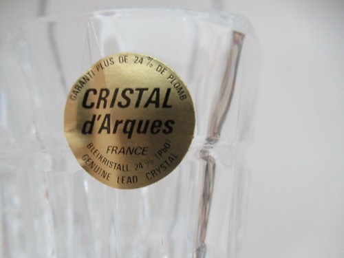 2 Stück Cristal D'Arques echte 24% Bleikristall Knospenvasen Frankreich mit Boxen - Bild 5 von 9