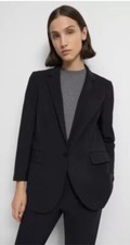 Theory Casual Blazer K Sz 10 MSRP 325 Precision Ponte Black