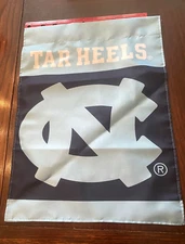 NC TAR HEELS 13"X 18 2 SIDED GARDEN HOUSE FLAG VERTICAL BANNER BSI PRODUCTS