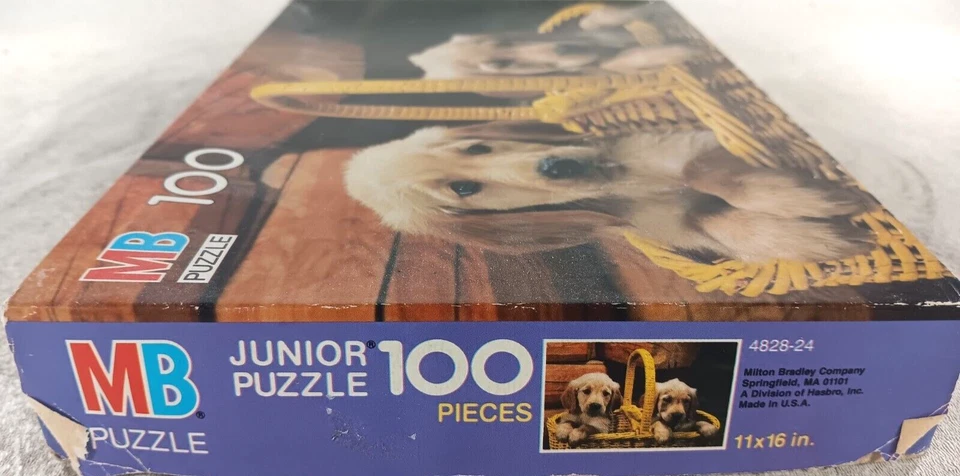 Puppies 100 Piece Junior Jigsaw Puzzle by MB Milton Bradley - Image 2 of 3