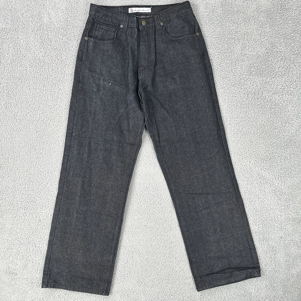 复古 Y2K 布鲁克林地下室宽松阔腿牛仔裤男式 34x32 嘻哈滑板 Mallgoth — 第 2/4 张图片