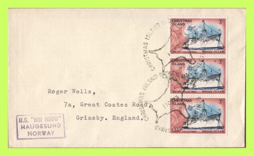 Christmas Island 1973 M.S. 'Hoi Houw' Haugesung Norway cachet cover