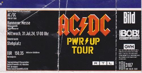ACDC Sammler Ticket ! | eBay